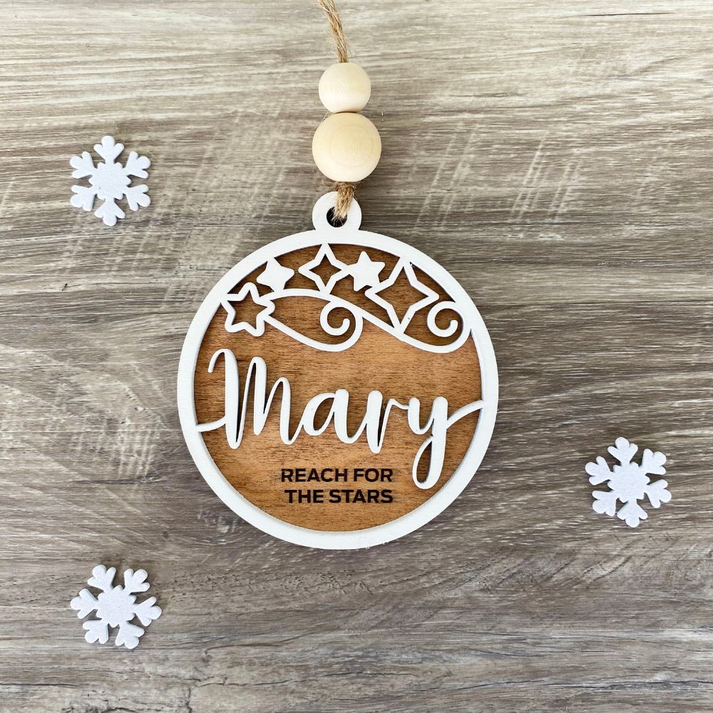 Personalized Wooden Christmas Ornament