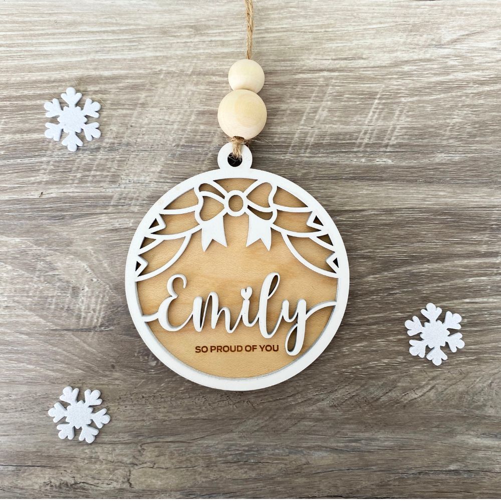 Personalized Wooden Christmas Ornament