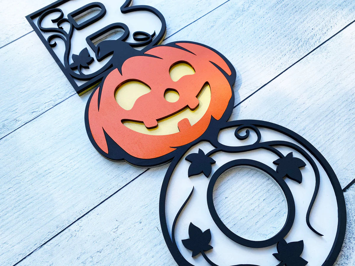 Boo Pumpkin Door Sign