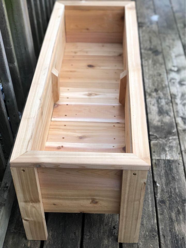 Custom Cedar Raised Planter Box - 48" Long for Herbs & Veggies